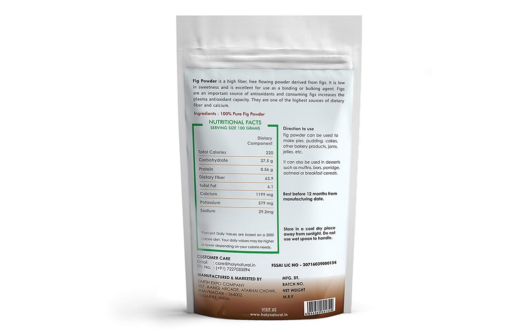 Holy Natural Fig Powder    Pack  100 grams